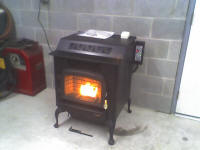 St. Croix Pellet Stove in Shop